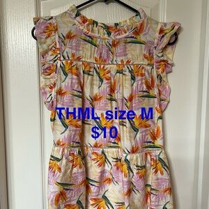 THML Multicolor Floral Ruffle Top